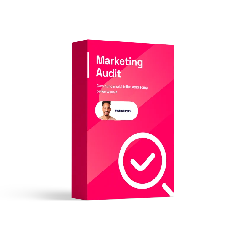 Libro digital rojo con el título "Auditoría de Marketing", simbolizando la guía práctica para realizar un análisis profundo de tu estrategia actual.